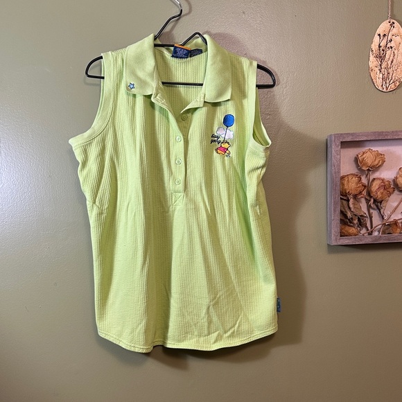 Disney Tops - Disney Winnie the Pooh green collared tank